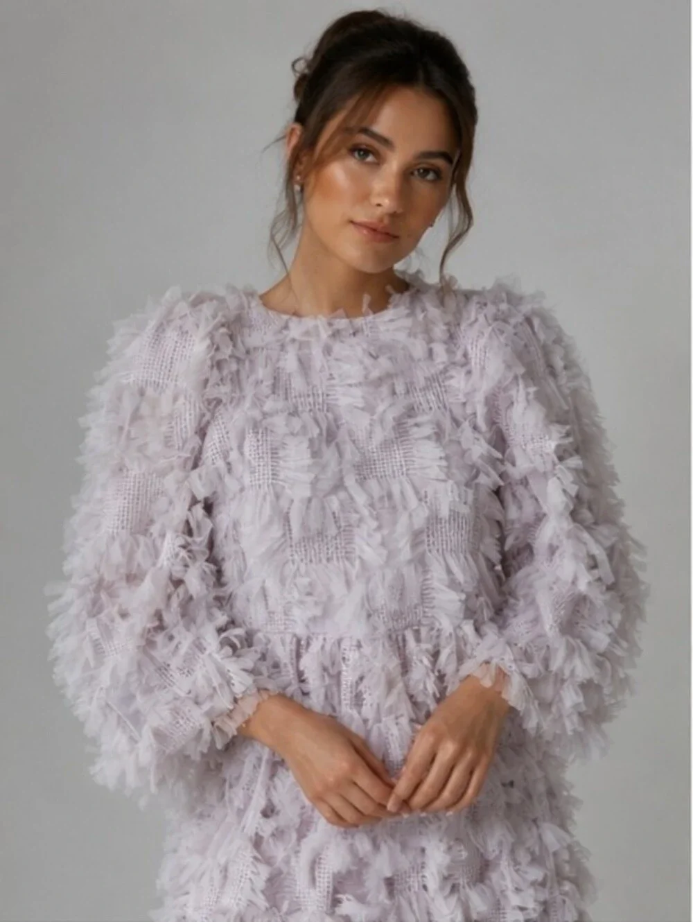 ASOS EDITION Lilac Mesh Oversized Midaxi Dress NWT